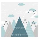 Papel de Parede Adesivo Infantil Montanhas Bebe Quarto Menino - 530pcp