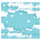 Papel de Parede Adesivo Infantil Nuvens Quarto Bebe - 705pcp
