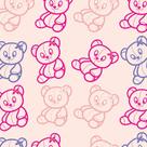 Papel de Parede Adesivo Infantil Ursinhos - 032 Papel de Parede Adesivo Infantil Ursinhos - 032
