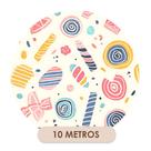 Papel de Parede Adesivo Lavável Balas e Doces Cozinha Restaurante Doceria