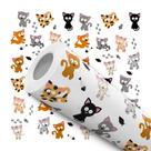 Papel De Parede Adesivo Lavável Bebê Infantil Gato Gatinho 12m
