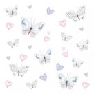 Papel De Parede Adesivo Lavável Borboletas E Corações 3 m x 0,60 cm Papel De Parede Adesivo Lavável Borboletas E Corações 3 m x 0,60 cm