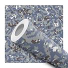 Papel De Parede Adesivo Lavável Camuflagem Militar Azul Cinza E Preto Pixel