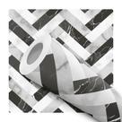 Papel De Parede Adesivo Lavável Chevron Marmorizado 10m