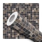 Papel De Parede Adesivo Lavável Cozinha Pastilhas de Vidro Marrom Banheiro Garagem Corredor Sala
