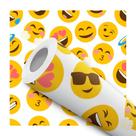 Papel De Parede Adesivo Lavável Emojis Fofo Figurinhas Teen Branco