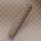 Papel de Parede Adesivo Lavável Estilo Tecido Moda Lous V. Marrom Papel de Parede Adesivo Lavável Estilo Tecido Moda Lous V. Marrom