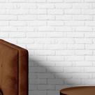 Papel de Parede Adesivo Lavável Estilo Tijolinho Branco 10 Metros Papel de Parede Adesivo Lavável Estilo Tijolinho Branco 10 Metros