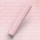 Papel de Parede Adesivo Lavável Estilo Tijolinhos Rosa Rustico