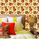 Papel de Parede Adesivo Lavável f0103 Floral Cores Fortes Papel de Parede Adesivo Lavável f0103 Floral Cores Fortes