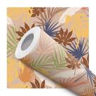 Papel De Parede Adesivo Lavável Folhagem Colorida Tropical Outono Folhas Quarto Sala de Estar