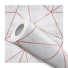 Papel De Parede Adesivo Lavável Geométrico Acinzentado Rosê 12m Papel De Parede Adesivo Lavável Geométrico Acinzentado Rosê 12m
