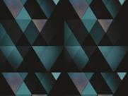 Papel de Parede Adesivo Lavável Geométrico Preto e Azul Triângulos 3d 3METROS X 57CM
