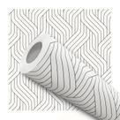 Papel De Parede Adesivo Lavável Linhas Abstratas Pretas Fundo Bege Claro Quarto Sala de Estar Papel De Parede Adesivo Lavável Linhas Abstratas Pretas Fundo Bege Claro Quarto Sala de Estar