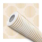 Papel De Parede Adesivo Lavável Linhas Circulos Bege Laranja Moderno