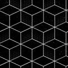 Papel De Parede Adesivo Lavável Linhas Geométricas Pentágono Branco Com Fundo Preto Quarto Sala de Estar Papel De Parede Adesivo Lavável Linhas Geométricas Pentágono Branco Com Fundo Preto Quarto Sala de Estar