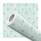 Papel De Parede Adesivo Lavável Linho Verde Água com Bolinhas Quarto Cozinha Papel De Parede Adesivo Lavável Linho Verde Água com Bolinhas Quarto Cozinha