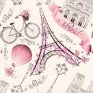 Papel De Parede Adesivo Lavável Paris Rosa Bebê 18m