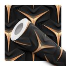 Papel De Parede Adesivo Lavável Risco Abstrato Bege E Branco Quarto Sala de Estar