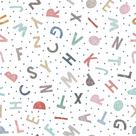 Papel De Parede Adesivo Lavável sala Alfabeto ABC Colores 12m