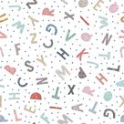 Papel De Parede Adesivo Lavável sala Alfabeto ABC Colores 12m