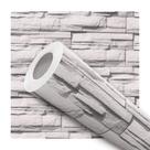 Papel De Parede Adesivo Lavável Sala Canjiquinha Efeito 3D Cinza