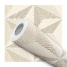 Papel De Parede Adesivo Lavável Sala Efeito 3D Linho Marrom Bege