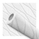 Papel De Parede Adesivo Lavável Sala Linhas Efeito 3d Abstrato Losango