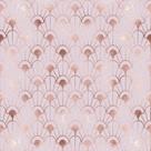 Papel De Parede Adesivo Lavável Sala Mandalas Efeito Luz Rosê 12m