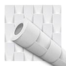 Papel De Parede Adesivo Lavável Sala Retângulo Efeito Gesso 3D Branco