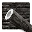 Papel De Parede Adesivo Lavável Tijolinho Preto 3D Quarto Sala Cozinha Churrasqueira