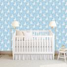 Papel de Parede Adesivo - Lhama Baby Azul - 085ppb