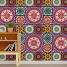 Papel de Parede Adesivo Mandala Colorido N015038 0,58x2,50M