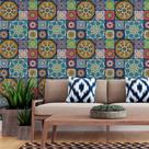 Papel de Parede Adesivo Mandala Colorido N015039 0,58x2,50M