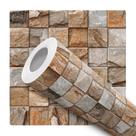 Papel de Parede Adesivo Mosaico Pedras Cubos Moderno Quarto Sala de Estar