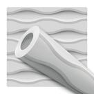 Papel de Parede Adesivo Ondas Cinza Moderno Quarto Sala de Estar
