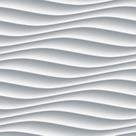 Papel de Parede Adesivo Ondulação Branco Efeito 3D Moderno Quarto Sala de Estar