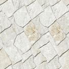 Papel de Parede Adesivo Pedras Brancas Estilo Natural 3D