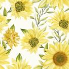 Papel De Parede Adesivo Pintura Girassol Aquarela