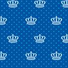 Papel de Parede Adesivo Poá Azul Coroas - 037