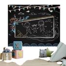 Papel de Parede Adesivo PVC Negro com Giz Coloridos - 2m