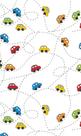 Papel de Parede Adesivo Quarto Carros Infantil Baby BA B27