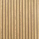 Papel de Parede Adesivo Ripado Madeira Claro Autocolante 5m para Sala e Quarto Fosco OEM