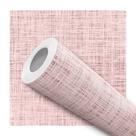 Papel de Parede Adesivo Rosa Efeito Tecido Linho Moderno Quarto Sala de Estar Papel de Parede Adesivo Rosa Efeito Tecido Linho Moderno Quarto Sala de Estar