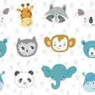 Papel De Parede Adesivo Safari Animais Bicho Quarto Bebê 3m