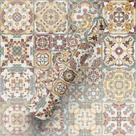 Papel De Parede Adesivo Tema Azulejo Português Marrom Cozinha