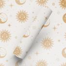 Papel de Parede Adesivo Tema Bicicleta Lua Sol Dourado C/ Estrela Quarto E Sala