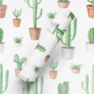 Papel de Parede Adesivo Tema Cactos Plantas E Vasos Cozinha