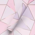 Papel de Parede Adesivo Tema Zara Geométrico Tons Rosa