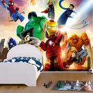 Papel De Parede Adesivo Vingadores Lego Quarteto Fantástico 1X1